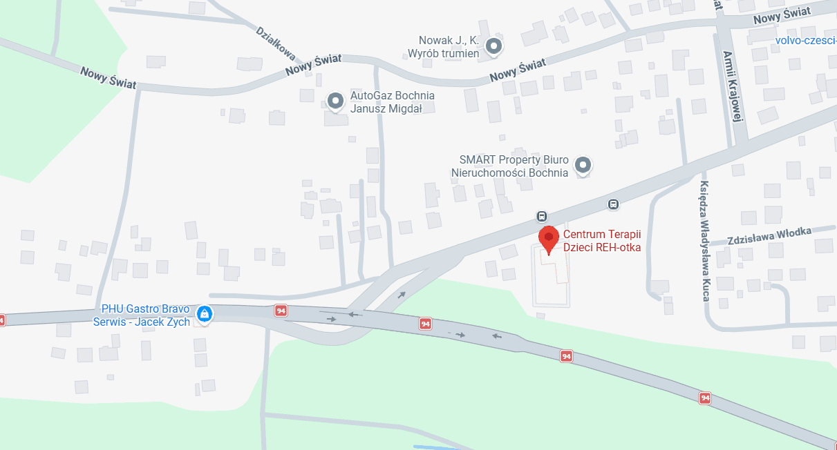 Mapa okolicy Centrum Terapii Dzieci REH-OTKA w Bochni